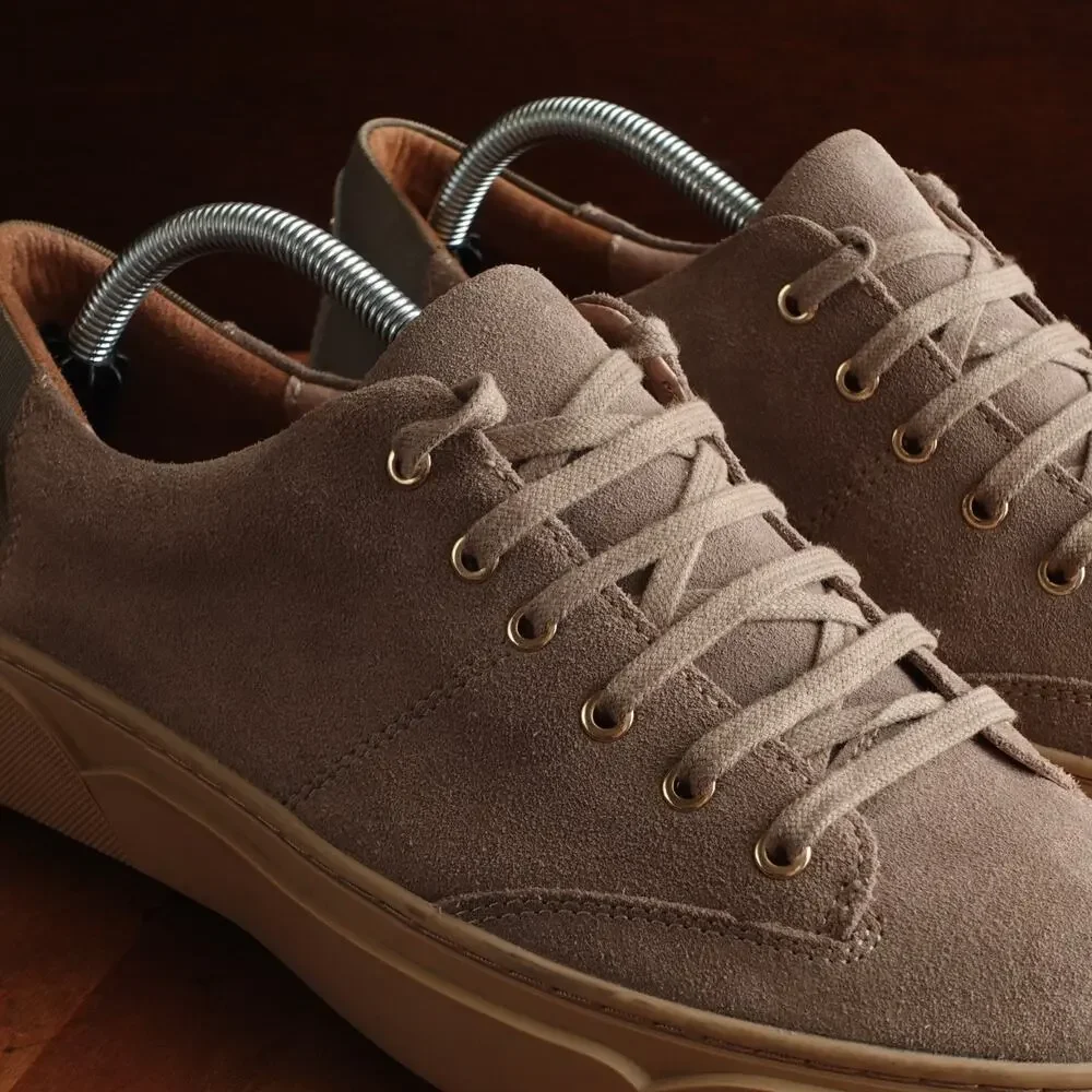 TCG Sneakers Mens Size 10 Gray Cooper Suede Modern Contemporary Casual Low Shoes